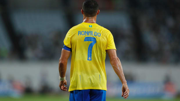 Al Nassr captain Cristiano Ronaldo pictured in July 2023 during a pre-season friendly against Inter Milan